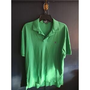 Polo Ralph Lauren Golf Shirt Mens Large Green Short Sleeve